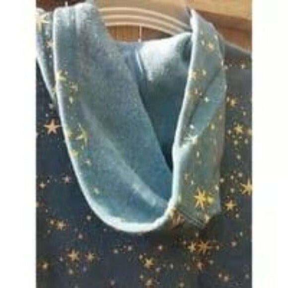 Plus XXL 18 Kids Teal Blue Kids Hooded Zip Jacket Gold Stars by Cat & Jack - Picture 9 of 11